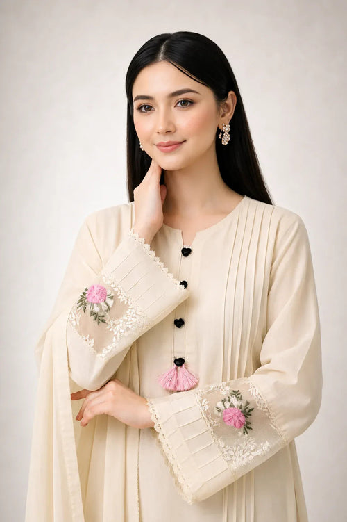 Lovely Jasmine – Premium Lawn 3-Piece Suit